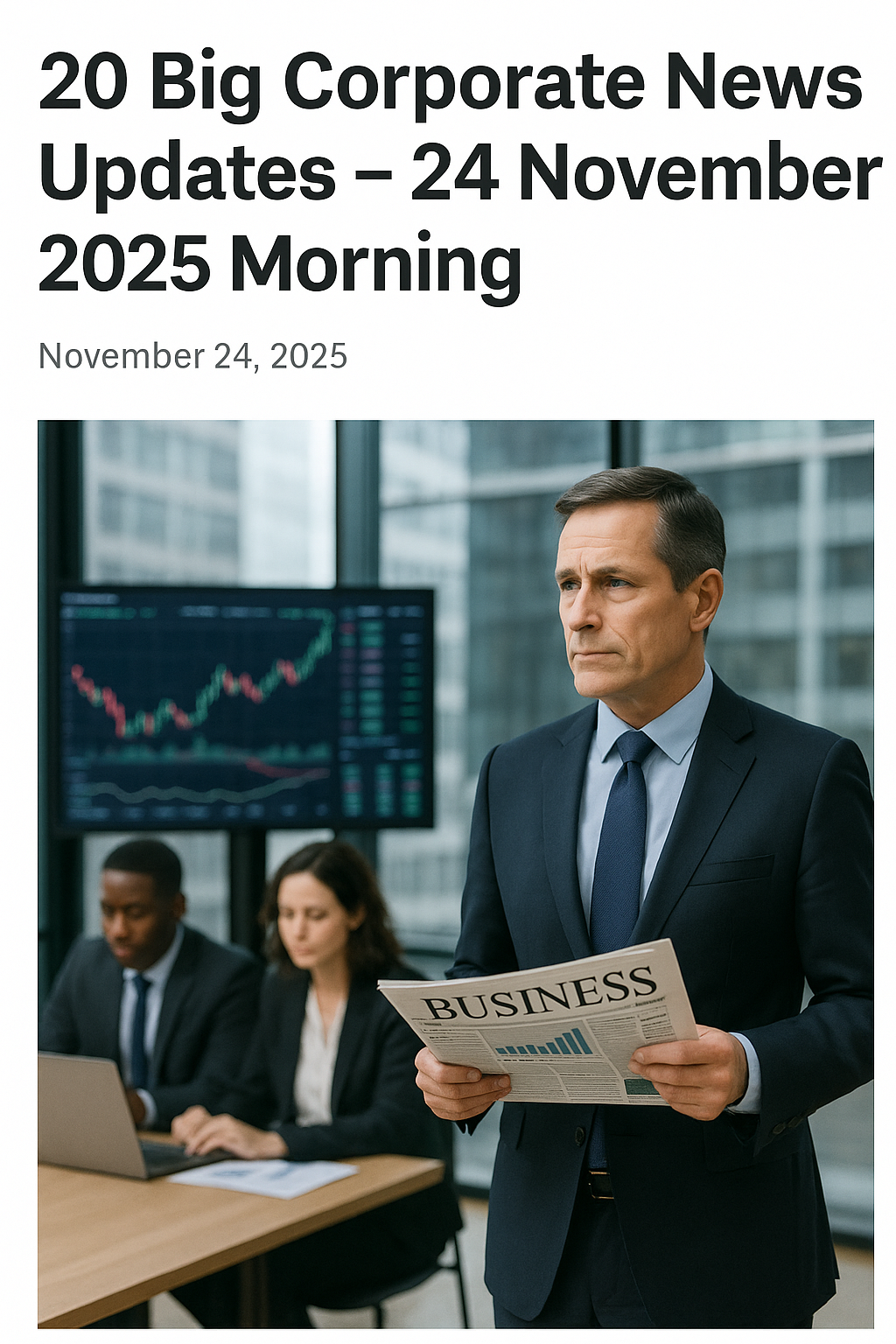 20 Big Corporate News Updates for 24 November 2025 Morning 1 30944979-8b8f-4fcb-9aa6-cce0e8264dd3