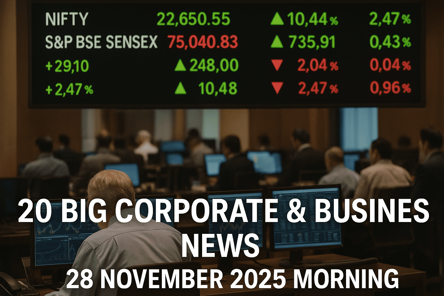 Top 20 Corporate and Business News of 28 November 2025 Morning | Indian Stock Market Highlights