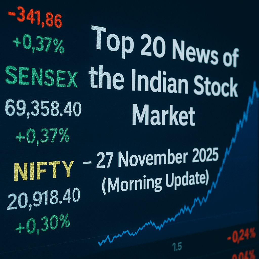 Top 20 Indian Stock Market News Today Morning (27 November 2025) | Sensex, Nifty, FPI Buying, Sector Updates