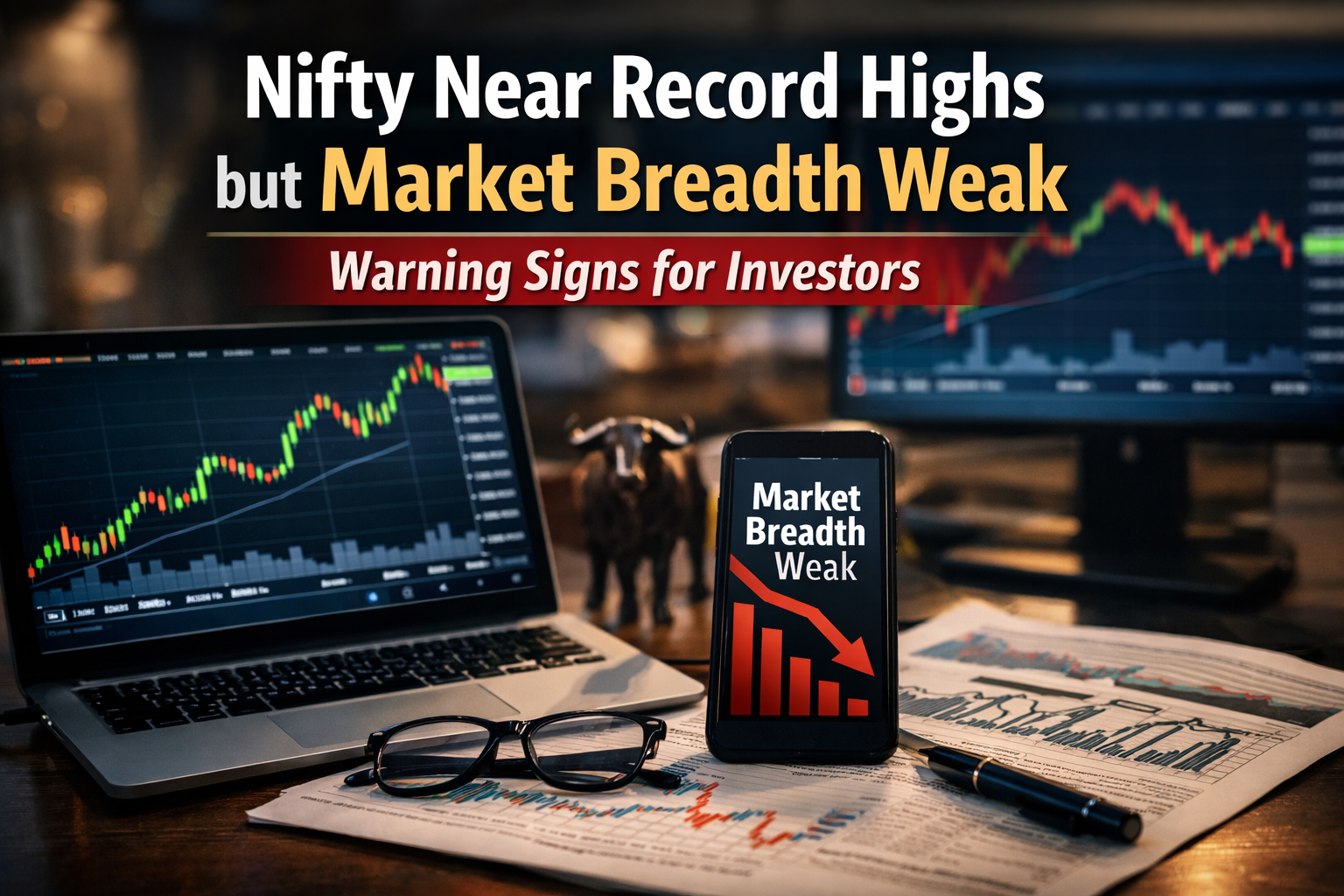 Nifty Near Record Highs but Market Breadth Weak: Warning Signs for Investors