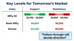 key level for tomorrow