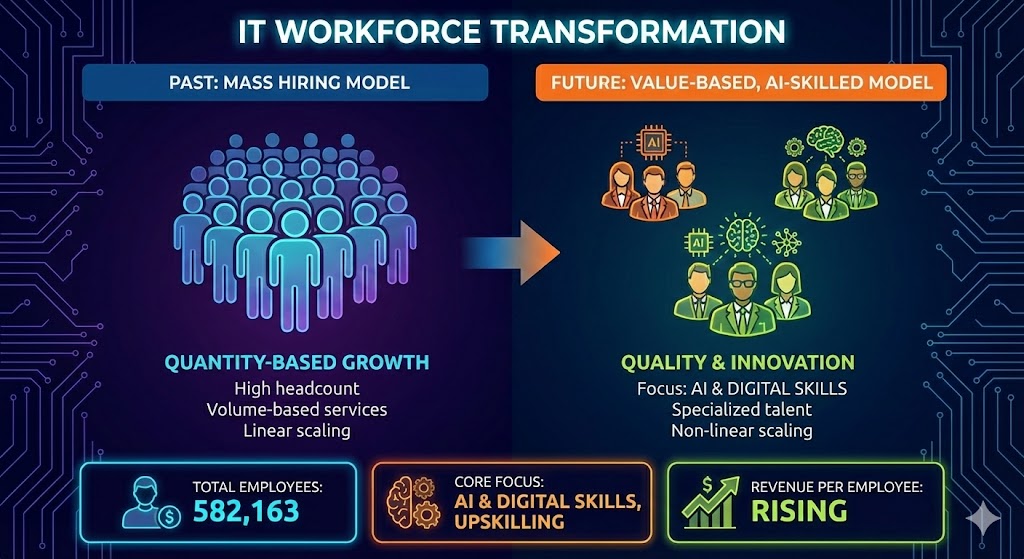 TCS Q3 FY26 Results Explained: AI Revenue, Dividend Shock & What It Means for India 7 WORKFORCE OF TCS
