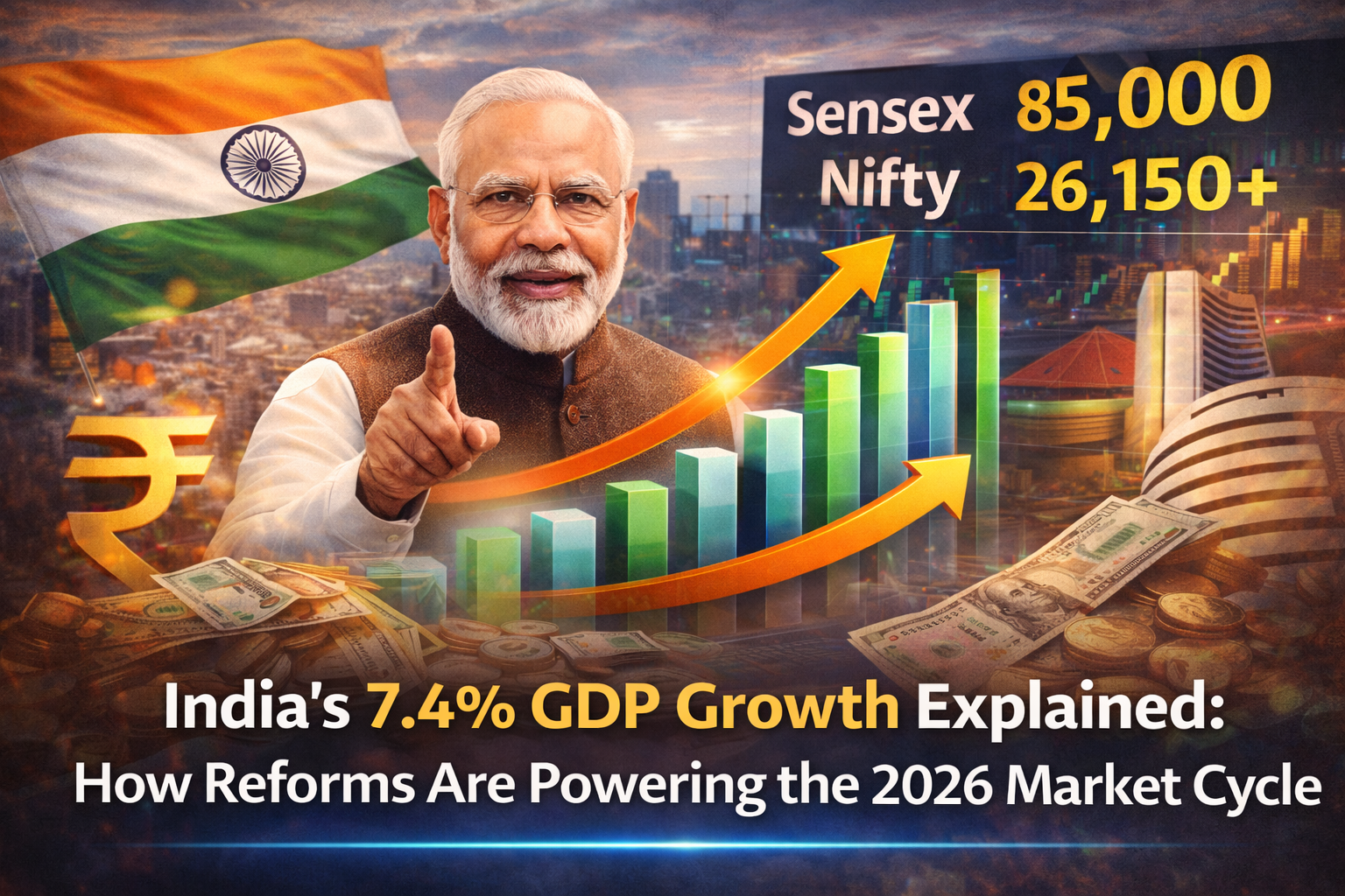 India’s 7.4% GDP Growth Explained: How Reforms Are Powering the 2026 Market Cycle