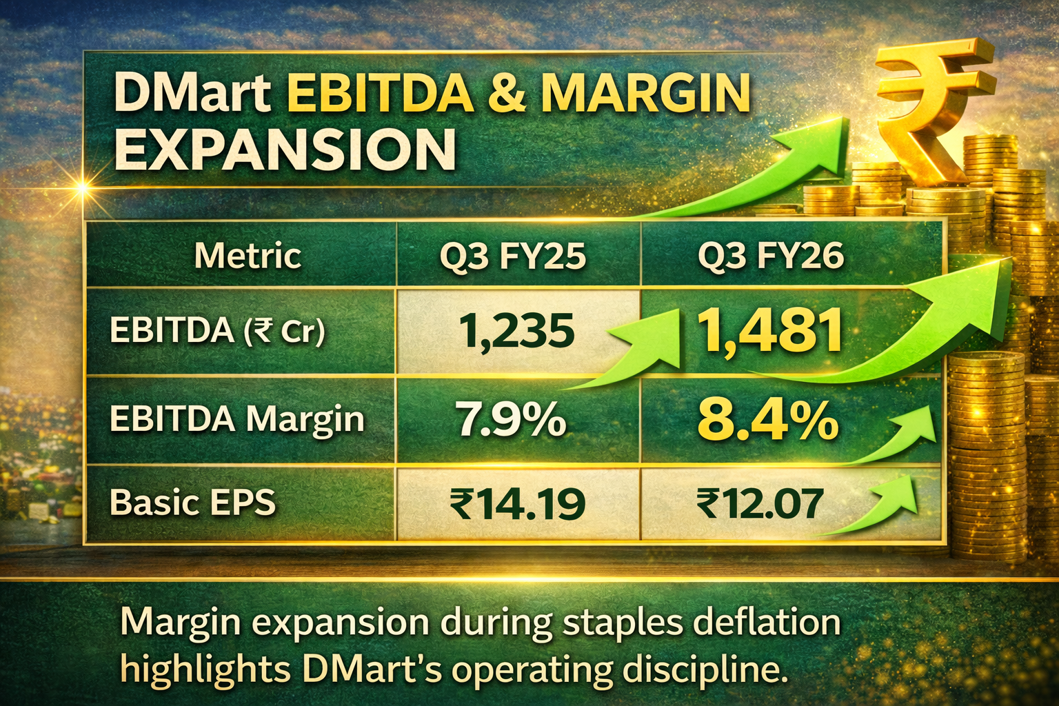 dmart ebita margin