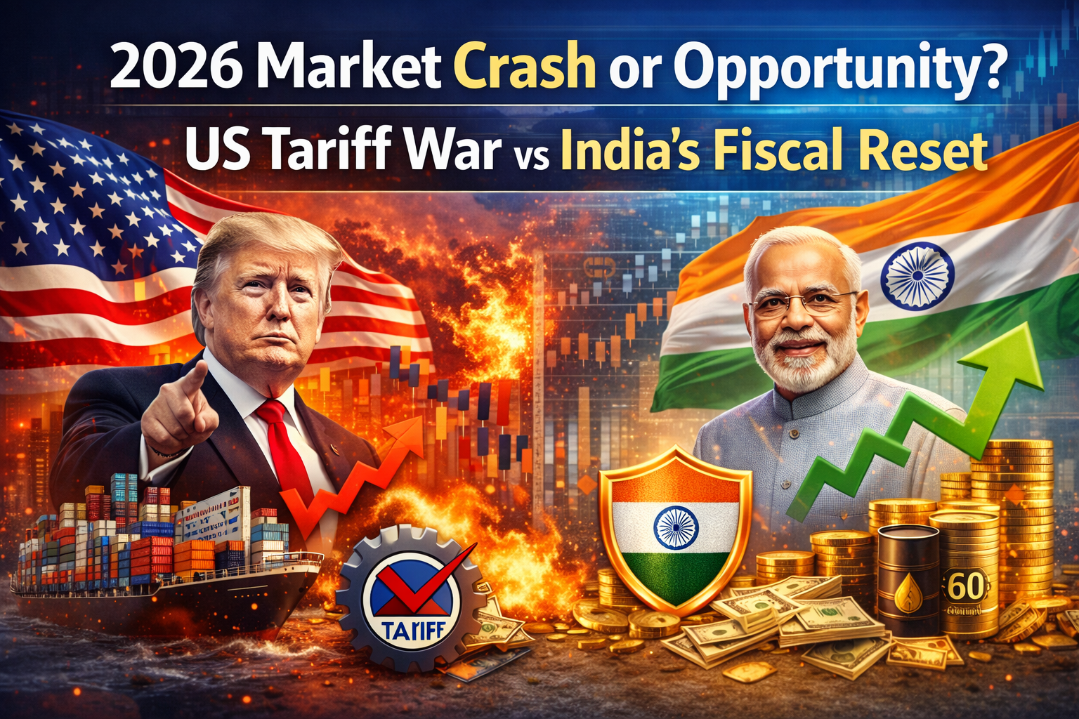 2026 Market Crash or Opportunity? US Tariff War vs India’s Fiscal Reset