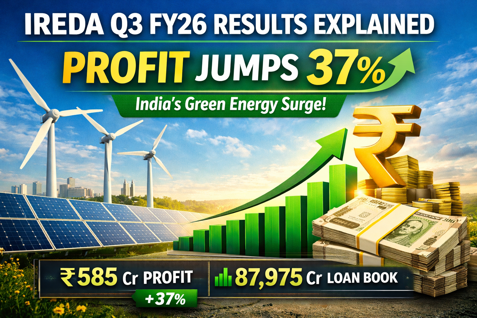 IREDA Q3 FY26 Results Explained: Profit Jumps 37% as India’s Green Energy Financing Accelerates