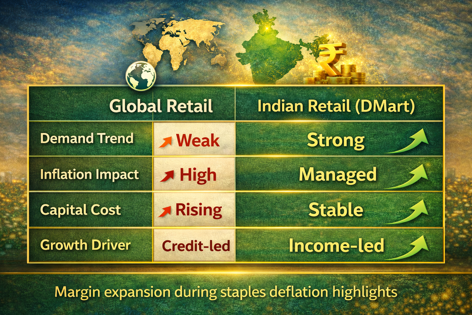 india vs global retail