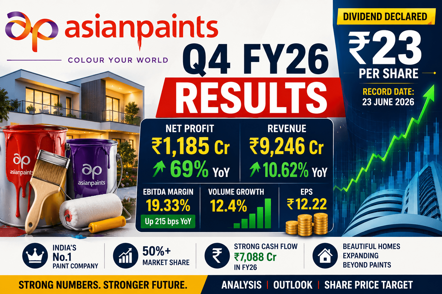 Asian Paints Q4 Result FY26: Net Profit Soars 69%, ₹23 Dividend Declared — Is India’s Paint King Ready for Another Rally? 3 be5161f7 3950 4565 b7a1 8904ed641720